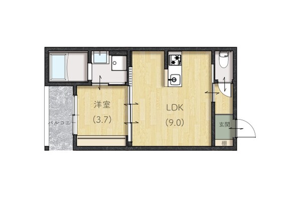 エクシア廿日市の物件間取画像